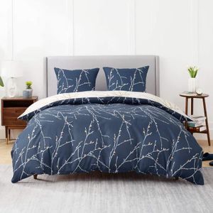 Housse De Couette 240x260 Bleu Marine Cdiscount Cette couette respirante de 240 x 260 cm est garnie en véritable duvet d'oie et plumes d'oie, ce qui lui confère un moelleux exceptionnel. housse de couette 240x260 bleu marine