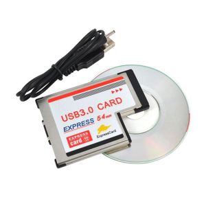 R SODIAL 3 Port USB 3,0 Carte Express 54mm PCMCIA-Carte Express pour Notebook NOUVEAU 