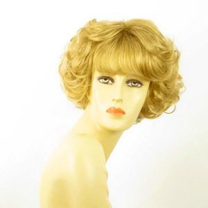 Perruque Femme Synthétique Courte Bouclée Blond Méché Clair - Modèle Eleonore - Neuf Avec Étiquettes
