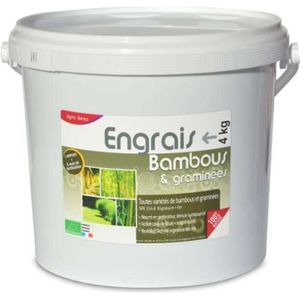 ENGRAIS Engrais bambous et graminées UAB. Fertilisant organique, seau de 4 kg