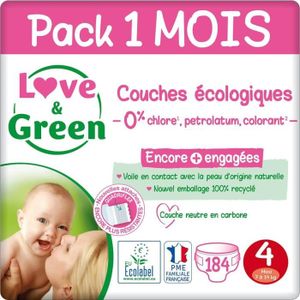 COUCHE Couches Jetables Bébé - Love & Green Saines Ecolog