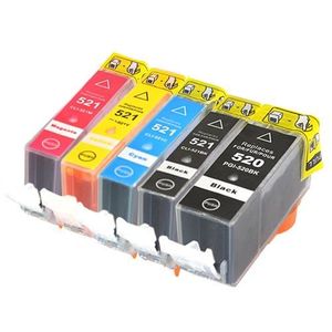 Lot De 5 Cartouches D'encre Compatibles Canon PGI520/521 Pour Imprimante Série MP640 - Avec Puces