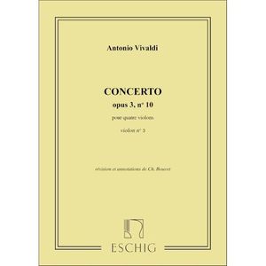 PARTITION Concerto Opus 3, no 10 - violon no 3, de Antonio V