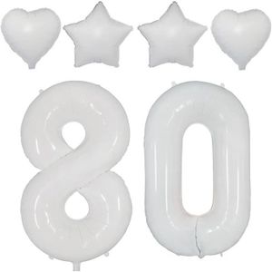 BALLON DÉCORATIF  Lot De 2 Ballons Gonflables En Forme De Chiffre 80