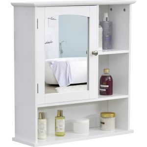 Vidaxl armoire de bain à miroir d'angle blanc 30x24x60 cm VIDAXL Pas Cher 