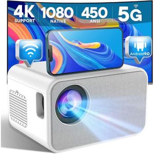 Vidéoprojecteur Videoprojecteur 1080P natif, 450 ANSI Lumen Mini p