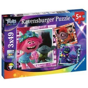 PUZZLE Puzzles Les Trolls - Ravensburger - 3x49 pièces - 