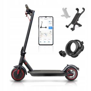 TROTTINETTE ELECTRIQUE T4 PRO - Trottinette électrique pliable - 8,5 pouces - Moteur 350W - Batterie 36V 10,4Ah - Autonomie max 30km - Bluetooth - Noir