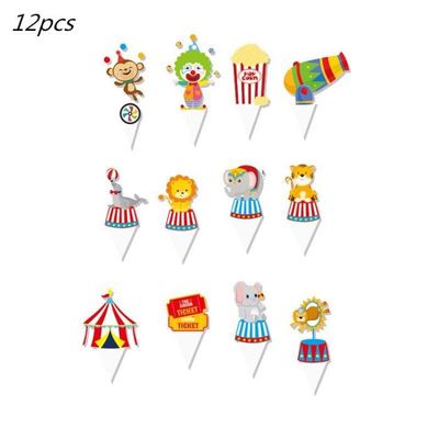 Banderole Joyeux Anniversaire Theme Cirque Decorations De Fete Prenatale Anniversaire Modele Cake Topper 12pcs Jbhfcdc00338 Achat Vente Banderole Banniere Cdiscount