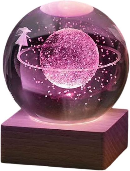Boule De Cristal 3D Gravée Au Laser 60mm Avec Support - Éléphant Pour Femme & Maman