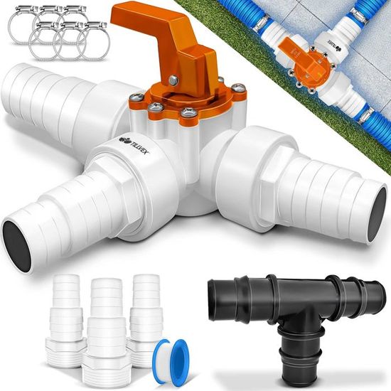 Ferrures Angle Acier Villkin Raccord De Tuyau En T Avec 3 Colliers De Serrage Pour Piscine Pince A Collier De Serrage Ferrures Angle Acier Villkin Raccord De Tuyau En T Avec 3 Colliers De Serrage Pour Piscine Pince A Collier De Serrage
