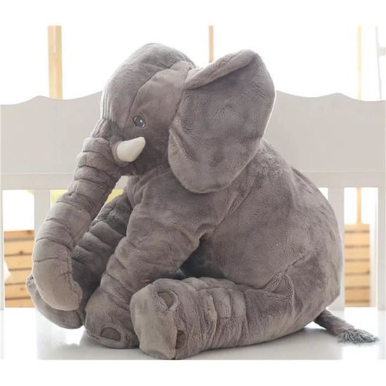 bébé l'éléphant dormir poupée peluche oreiller 60CM Gris