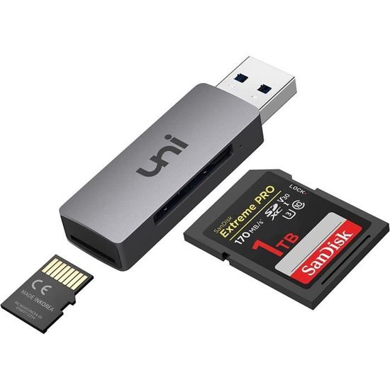 Lecteur de cartes 2 en 1 512 Go - USB 3.0 - Lecteur de mémoire de carte Micro  SD TF 