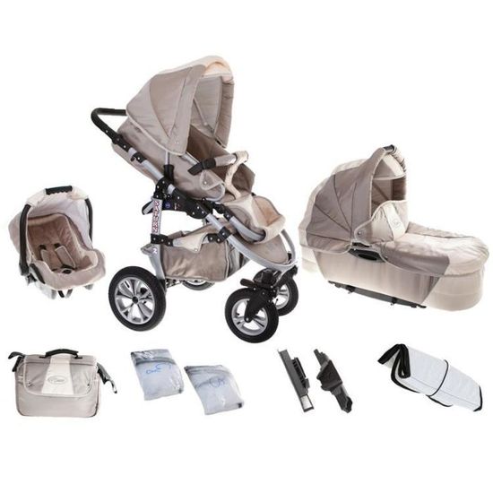 poussette beige