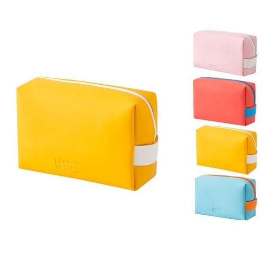 Trousse De Maquillage, Cuir Synthétique, Noir[n4743