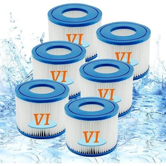 Filtres à Cartouche AREBOS Pour Spa - Lot De 6 - Antimicrobien - Compatible Spas AREBOS