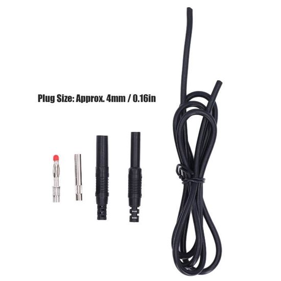 Lot De 5 Fiches Banane 2mm Mâles Connecteurs Jack - Or Et Noir - Uxcell