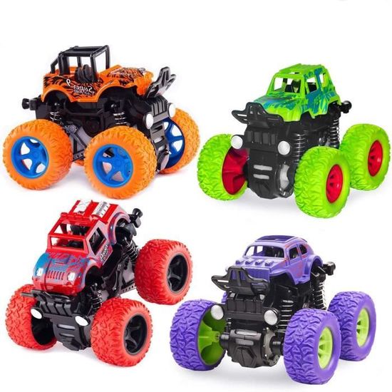 Vndnsy Lot De 8 Voitures à Friction – Véhicules Push And Go Avec Carte De Circulation – Cadeau Garçon Fille 2-5 Ans