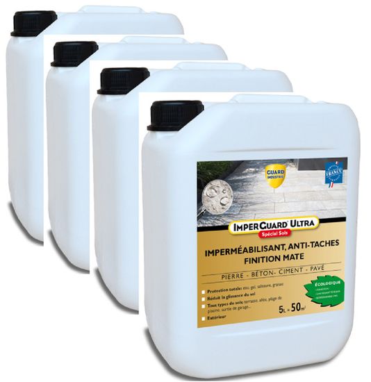 ImperGuard Ultra EM Effet Mouillé - Imperméabilisant AntiTache Sans Solvant Ravive Couleur Pierre Beton 75m2 Efficace 5 Ans 82303299