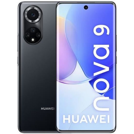 Smartphone Huawei Nova 9 Noir - 16,7 cm (6.57") - 128 Go - 8 Go RAM - 50 MP - Double SIM - Android