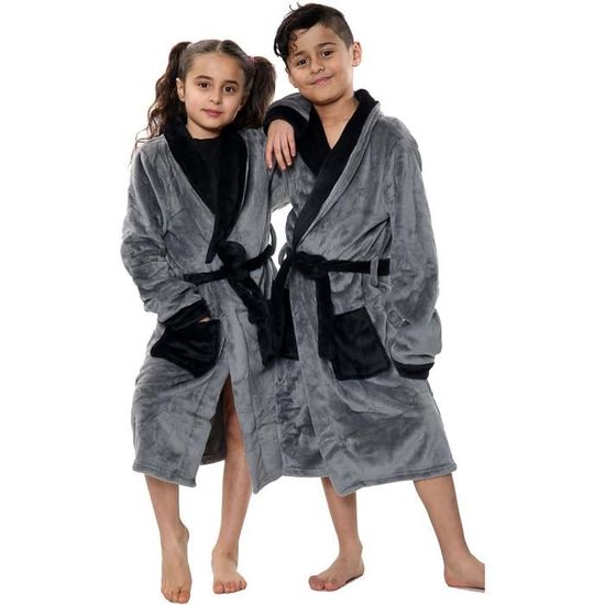 Enfants filles Gar ons Unisexe Robe de chambre plaine doux