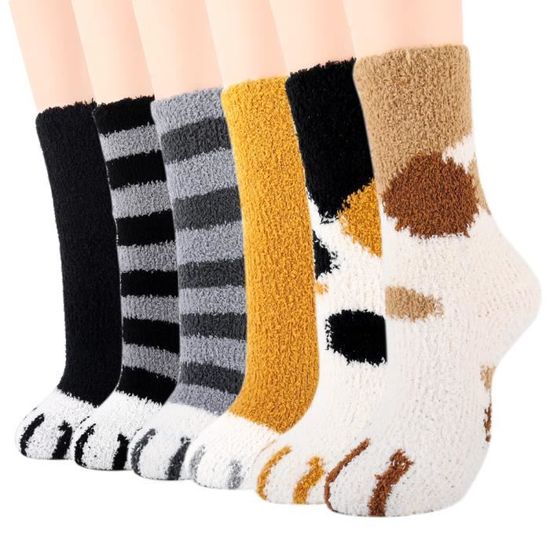Chaussette Chaude Femme Chaussettes Chat Polaires Thermique Hiver Jaune Jaune Cdiscount Pret a Porter