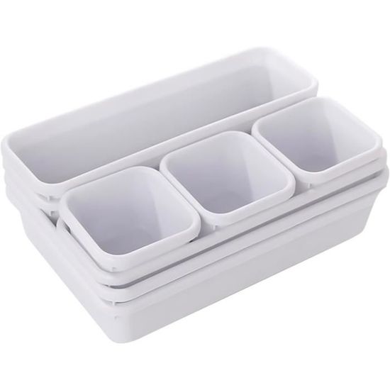 Lot De 12 Séparateurs De Tiroirs – Organisateur Réglable 32 à 56 Cm – Transparent, Pour Cuisine, Bureau