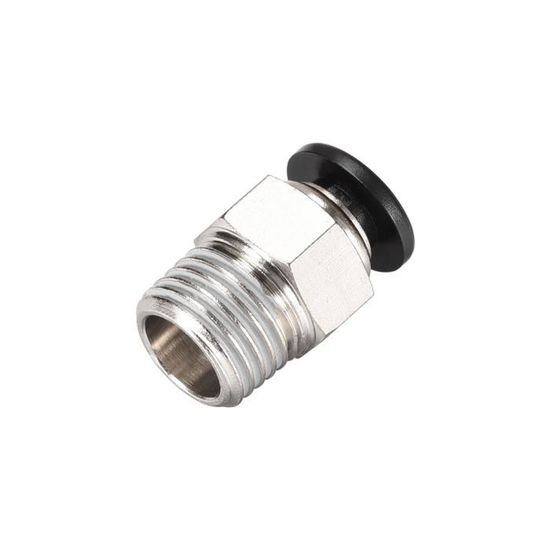 Raccords Rapides Pour Tubes Pneumatiques - Lot De 8 - Filetage Mâle 1/8" G, Diamètre Tube 6 Mm - Laiton Et Plastique - 9