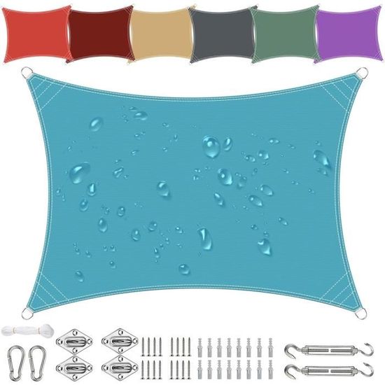 Voile D'Ombrage Rectangulaire 2X3M, Restaurant,Terrasse