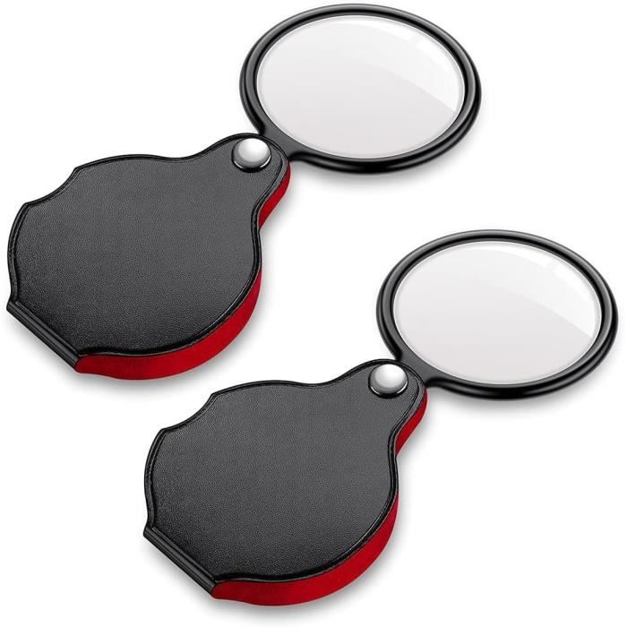 Loupe Pliable 20X Avec Étui - Portable Pour Lecture, Bijoux, Cartes - Idéal Personnes Âgées Et Enfants