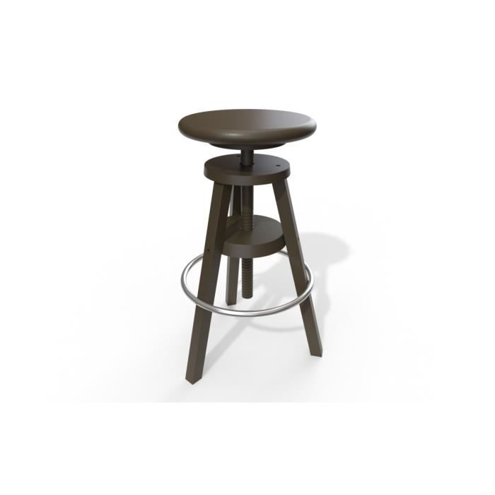 Tabouret à vis de bar - Couleur - Wenge