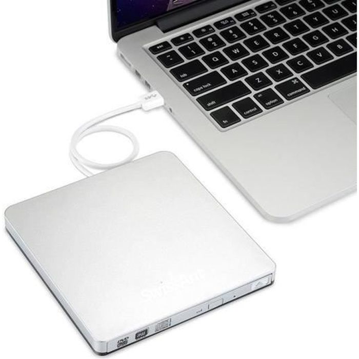 X-Century Graveur Lecteur CD/DVD-RW Disque Dur Externe pour Apple MacBook, MacBook Pro, MacBook Air ou d'autres PC portable