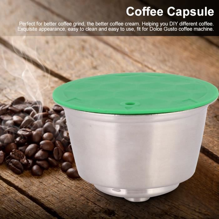 Capsules de café Dolce Nestle en acier inoxydable - filtre à café - capsule de café rechargeable - remplacement de capsule de café