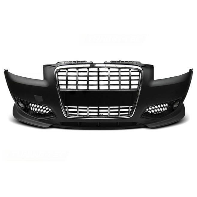 Pare choc avant pour Audi A3 8P 2005-2008 calandre chrome noir