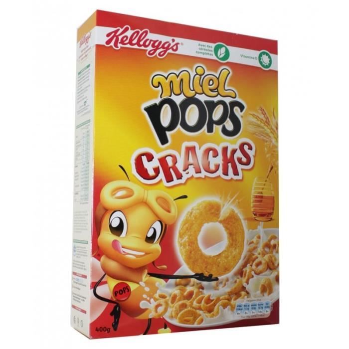 Kellogg’s Miel Pops Kraks 400g (lot de 3 paquets)