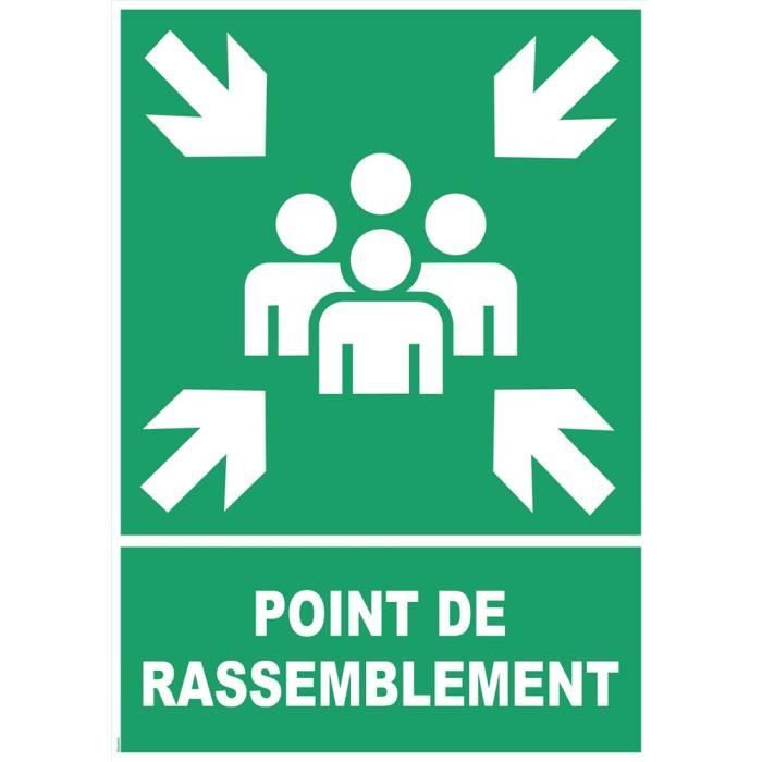 Cordia Signalisation de securite Panneau point de rassemblement – PVC -A2Ref: PRA2PVC
