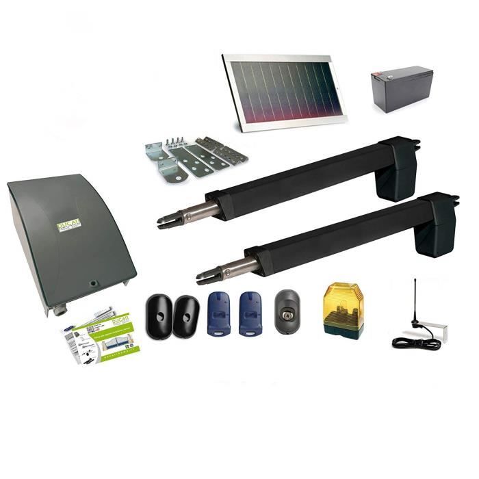 HC812-500 PRO SOLAR automatisme kit motorisation DUCATI HOME pour portail battant Solaire 100% sans fil ouvre portail
