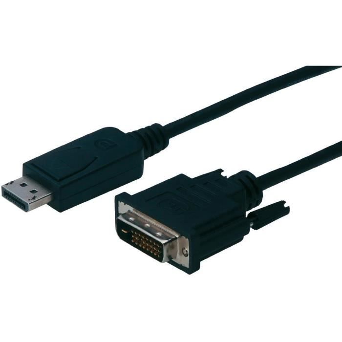Câble display port DVI CONRAD 2m Noir