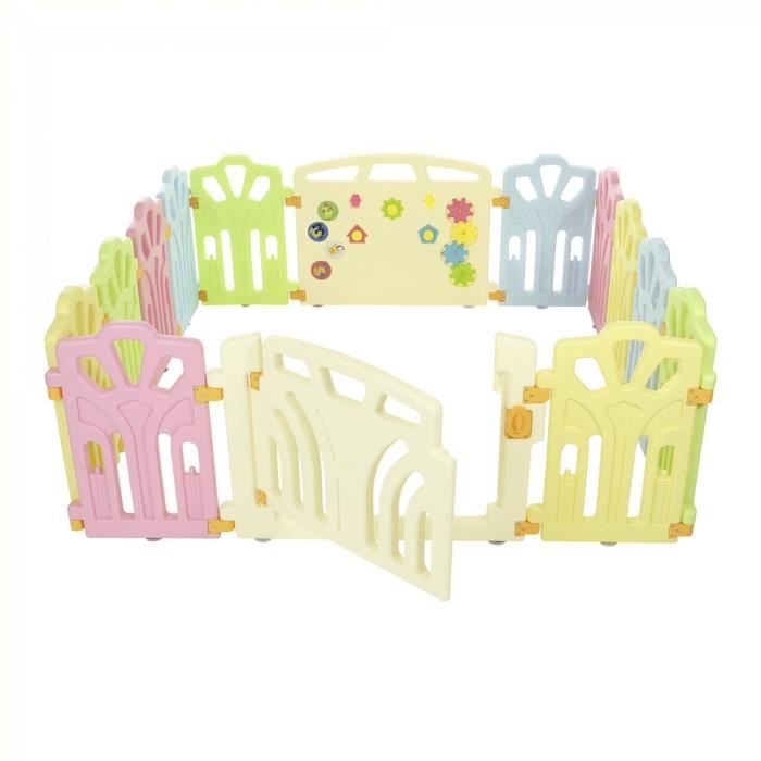 Baby Vivo Parc Bébé Barrière Securitè Paquet principal avec Porte - Extensible