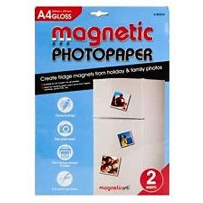 Magnétique Imprimable Feuilles Brillant Effet Pour Création Photos, Vacances Cards-Perfect Réfrigérateur Aimants (2)
