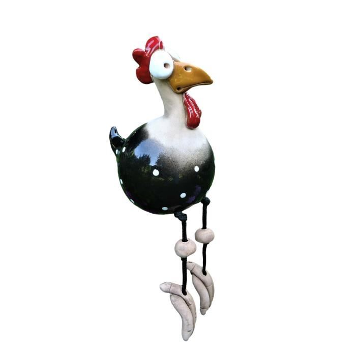 Objet Decoratif Decor Chicken Garden Plug Poule Coq Poules Bird Edge Seater Indoor Outdoor Wps210308105Bk