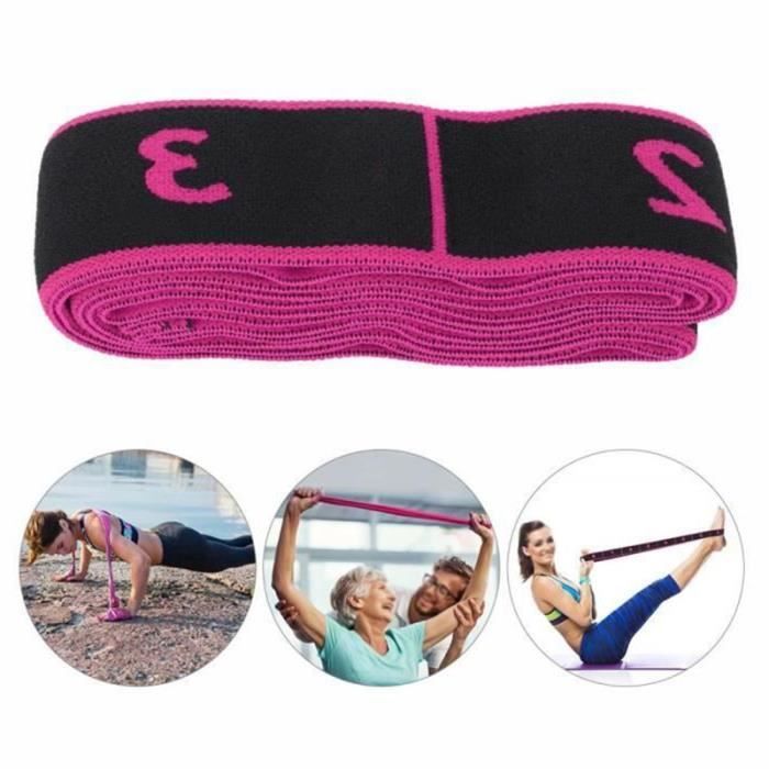 BEMSM-Accessoires d'entraînement pour sangle de yoga avec bande élastique de fitness (rose)
