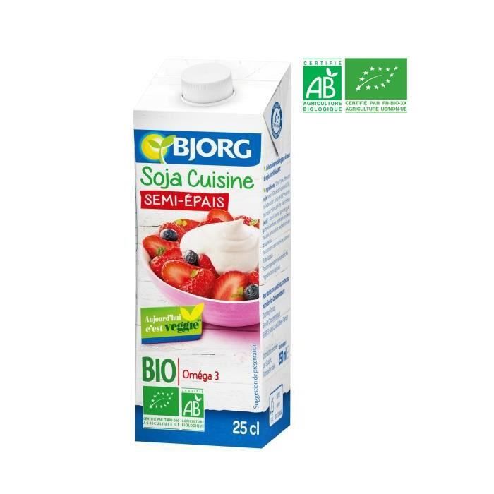BJORG Soja Cuisine Semi Epais Bio 25cl