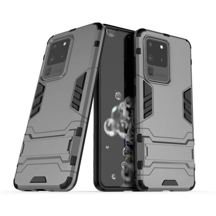 Coque pour Samsung Galaxy S20 Ultra-Galaxy S20 Ultra 5G (6,9 Pouces) 2 en 1 Double Couches Étui Antichocs Protection Rigide Anti