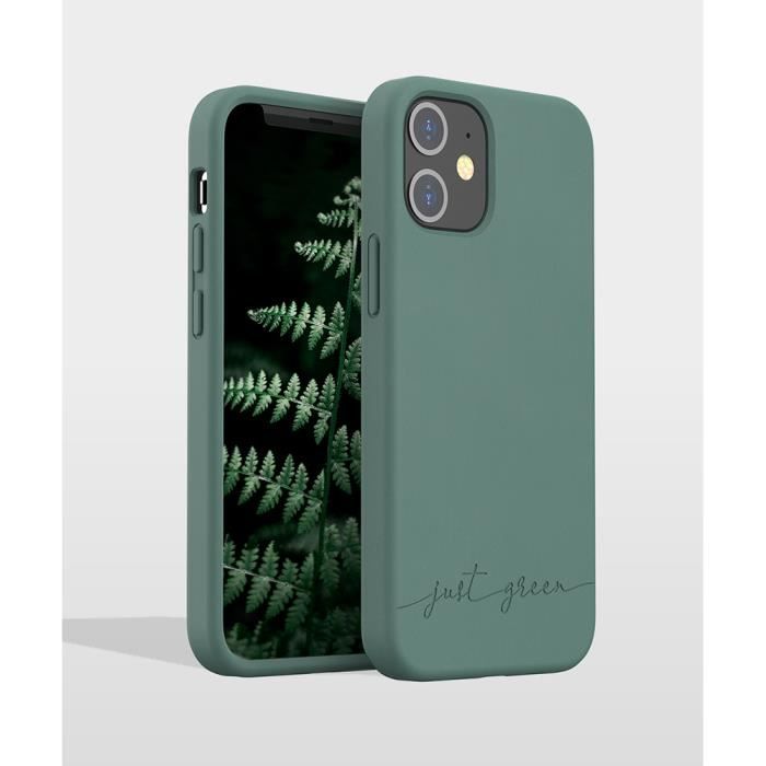 Coque Biodégradable Night Green pour iPhone 12 mini Just Green