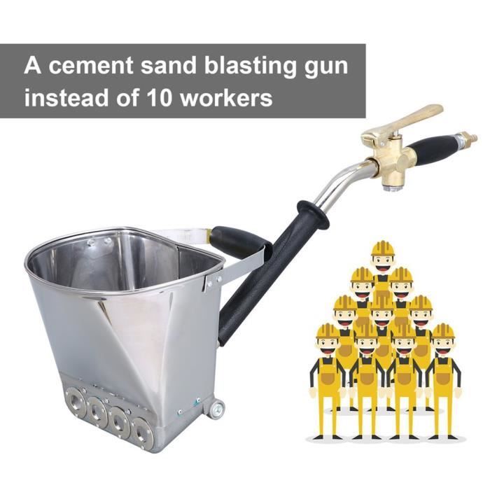 Mur Mortier Pulvérisateur Pistolet Stuc Pelle Trémie Louche Ciment Pistolet Pulvérisateur Air Stuc Pulvérisateur Plâtre Trémie Avec