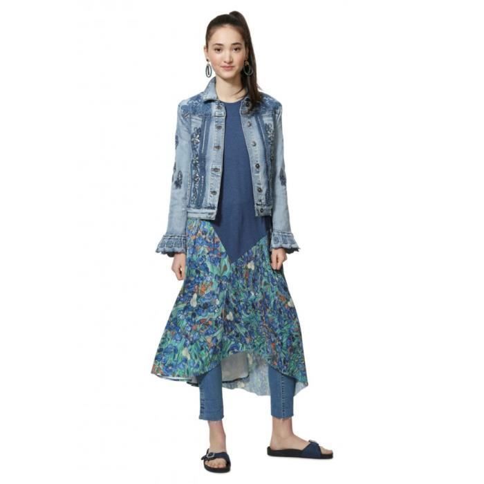Desigual veste femme 19SWED29 Burns denim dark bleu - Taille - 34