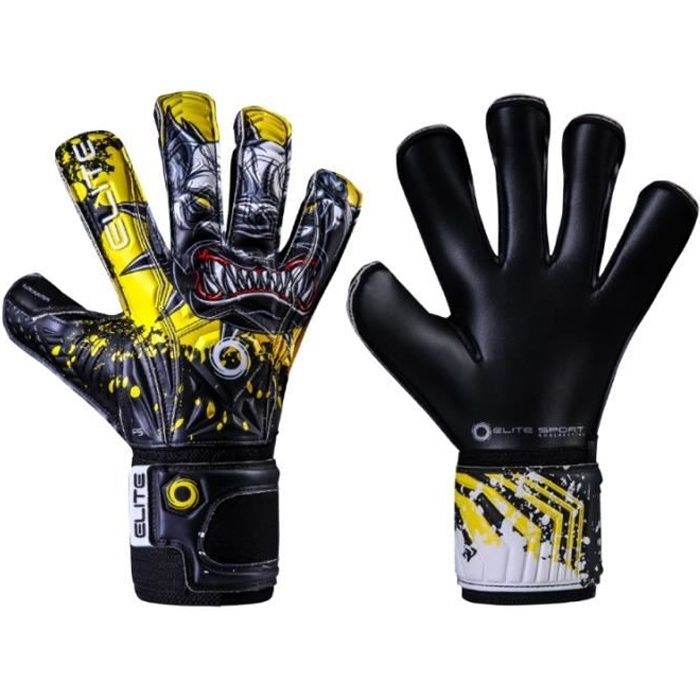 Gants de gardien enfant Elite Sport Hunter MD - noir/jaune - 4