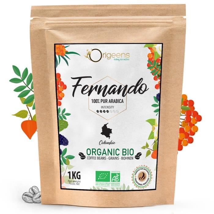 ☘️ CAFE GRAIN BIO 1kg - Café en Grain Arabica - Fernando - Single Origin Colombie - Torréfaction Artisanale…