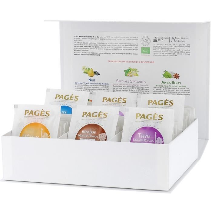 PAGES - Coffret Infusions Bio - 60 sachets